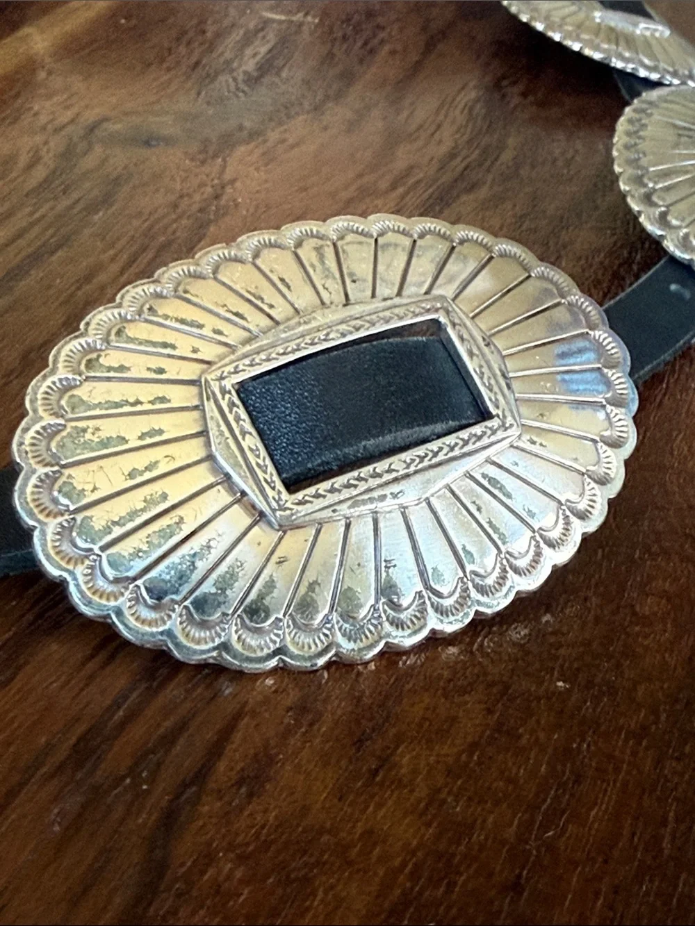 Tony Lama concho  concha silver belt